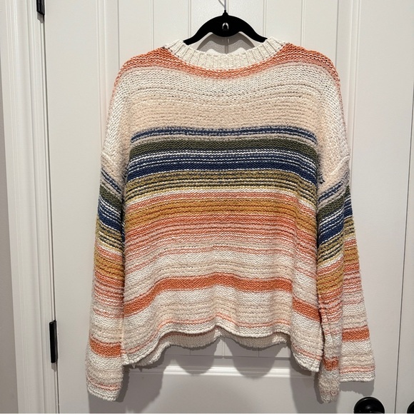 Roxy Multicolor Striped Pullover Knit Sweater - Picture 6 of 8